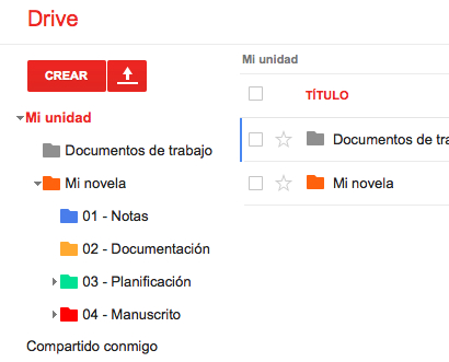 Google Drive para escritores