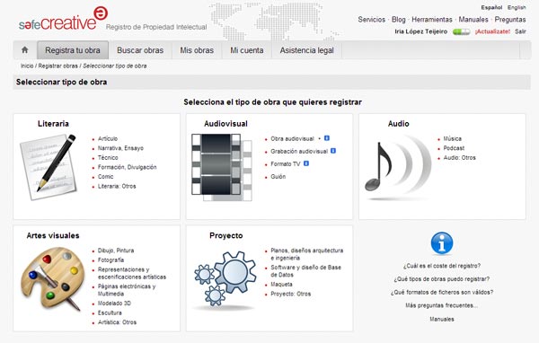 Cómo registrar una obra en Safe Creative