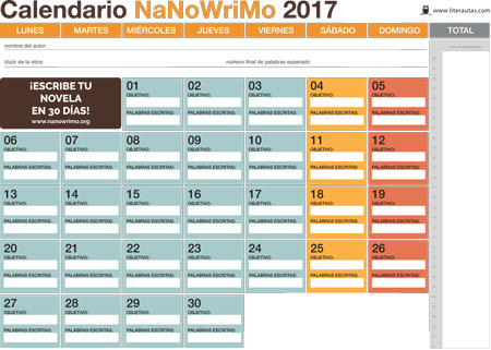 calendario-NaNoWriMo-2017