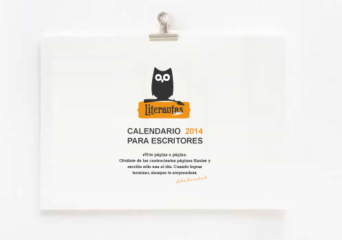 calendario 2014 para escritores