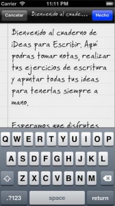 iDeas para Escribir app